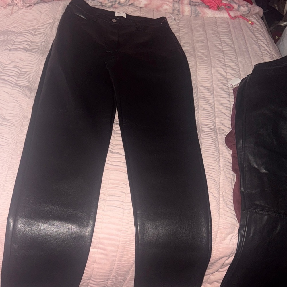 Wilfred Black Straight Leg faux leather Pants